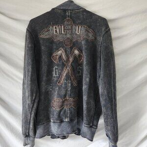 GUESS Devil on the Run Bomber Jacket Sweater - Size L